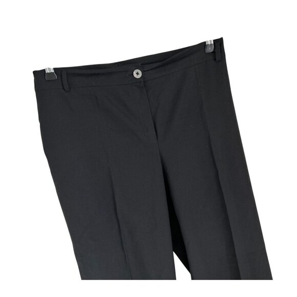 ESCADA Sport Trousers Wool Elastin Wide Leg Pants Black Size 38IT US 2 - Picture 2 of 10